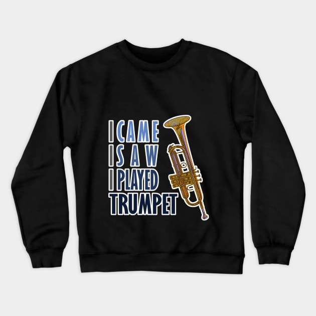 Funny Trumpet Crewneck Sweatshirt by evisionarts